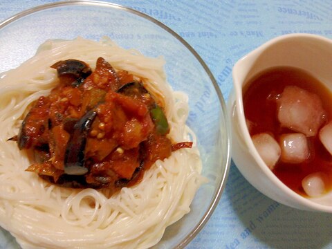 時短！！激辛ラタトゥイユの素麺カッペリーニ仕立て